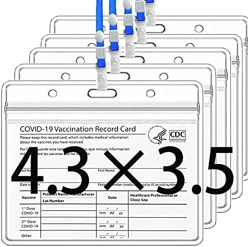 5 Paket-Kart Koruyucu 4x3 inç, Şeffaf Vinil Plastik Kılıf ile Su Geçirmez Tip Açılıp Kapanabilir Zip Kordon ile, İsim