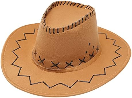 Yetişkin Rahat Katı Dikiş Yaz Batı Moda Kovboy güneş şapkası Geniş Ağız Seyahat güneşlikli kep Çocuklar kovboy şapkaları
