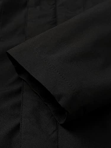 Erkekler için Ceketler-Erkek Fermuarlı Teddy Astarlı Kaban (Siyah Renk, Beden: X-Large)