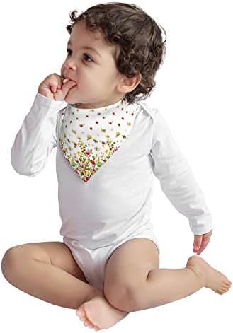 Augenstern Pamuk Bebek Önlükler Suluboya Çiçek Arı Kelebek Bebek Bandana Saçmalamak Önlükler Diş Çıkarma Gıda Önlüğü