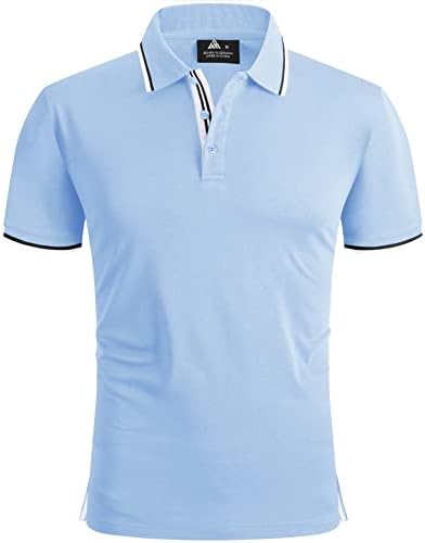 SCODI erkek Kısa Kollu POLO GÖMLEK Nefes Atletik Golf Gömlek Tenis günlük t-Shirt
