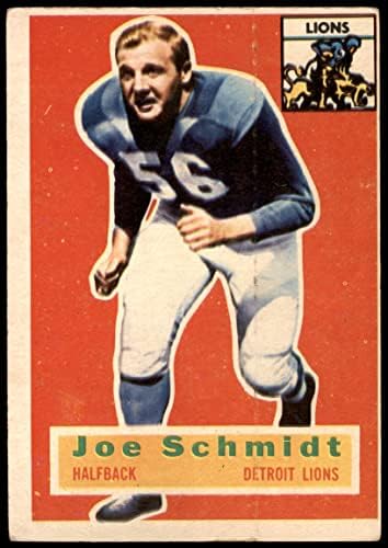 1956 Topps 44 Joe Schmidt Detroit Aslanları (Futbol Kartı) İYİ Aslanlar Pittsburgh