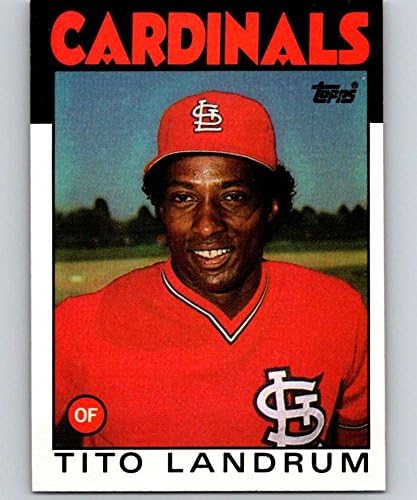 Beyzbol MLB 1986 Topps 498 Tito Landrum 498 NM Kardinaller