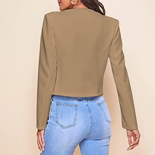 Kadınlar için ceketler, Kadınlar için Uzun Kollu Blazer Klasik Sonbahar Peplum İş İnce Polyester Giyim Katı