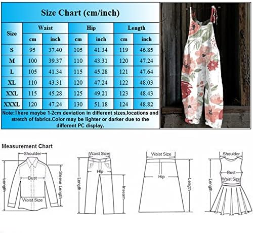 MtsDJSKF Lavanta takım elbise Bayan Casual Çiçek Baskı Ayarlanabilir Sapanlar Tulumlar Geniş Bacak Gevşek Fit Tulum
