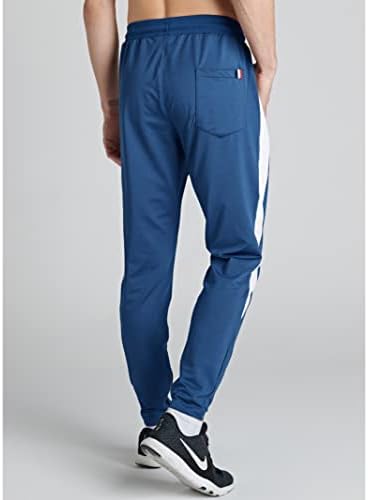 Liberty İthalatı 2 Paket erkek Sweatpants Fermuarlı Cepler Slim Fit spor salonu pantolonu Atletik Parça Joggers