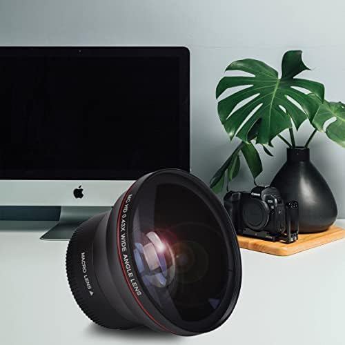 Hisewn 55mm 0.43 x Profesyonel HD Geniş Açı Lens (Makro Kısmı) Nikon D3400, D3500, D5500,D5600 ve Sony Alpha Kameralar,