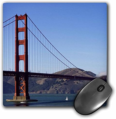 3dRose LLC 8 x 8 x 0,25 İnç Golden Gate Köprüsü San Francisco Kaliforniya Jim Goldstein Mouse Pad (mp_88422_1)