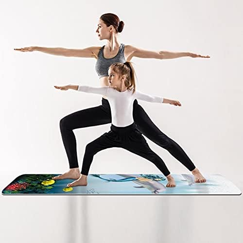 6mm Ekstra Kalın Yoga Mat, Mermaid Sualtı Baskı Çevre Dostu TPE Egzersiz Paspaslar Pilates Mat ile Yoga için, egzersiz,
