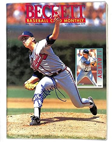 Steve Avery Atlanta Braves imzalı 1992 Beckett Dergisi 91258b30-İmzalı MLB Dergileri