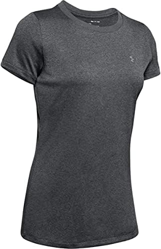 Zırh altında kadın Teknoloji Karbon Heather kısa kollu tişört
