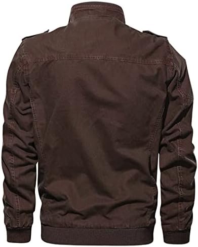 ADSSDQ Erkek Bombacı Ceket, Yürüyüş Uzun Kollu Kış Uzun Rüzgarlık Erkekler Modern Düz Renk Kalın V Boyun Coats16