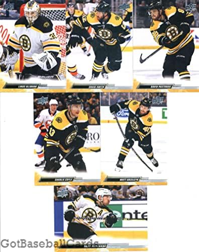 2022-23 Üst Güverte Serisi 1 Hokey Boston Bruins Takımı 6 Karttan Oluşan Set: Charlie Coyle (13), Matt Grzelcyk(14),