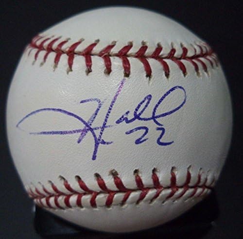 Toby Hall Rays / dodgers, coa İmzalı Beyzbol Topları ile İmzalı Romlb Beyzbol İmzaladı