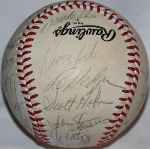 İmzalı 1983 Ny Mets Takımı Beyzbol Jsa 25 Sigs Çilek Denizcisi + İmzalı-İmzalı Beyzbol Topları