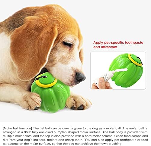 Köpek Oyuncak Top Bite Dayanıklı Oyuncak Top Diş Temizleme Kabak Şekli İnteraktif Top Pet Yavru Kedi Köpekler için