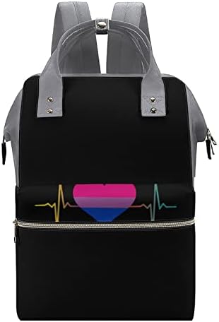 Biseksüel Gurur Kalp bebek bezi çantası Sırt Çantası Su Geçirmez Anne Çantası Büyük Kapasiteli Sırt Çantası