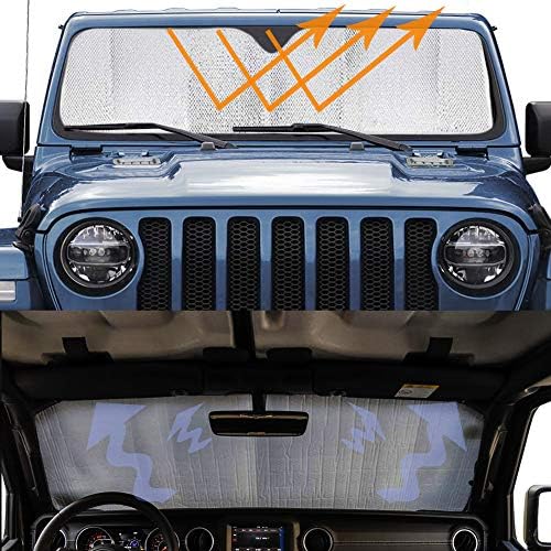 Büyük Karınca Cam Güneş Gölge, araba güneşliği için Jeep Wrangler Rubicon Sahara TJ JK JKU 2 & 4 Kapı-Blokları UV