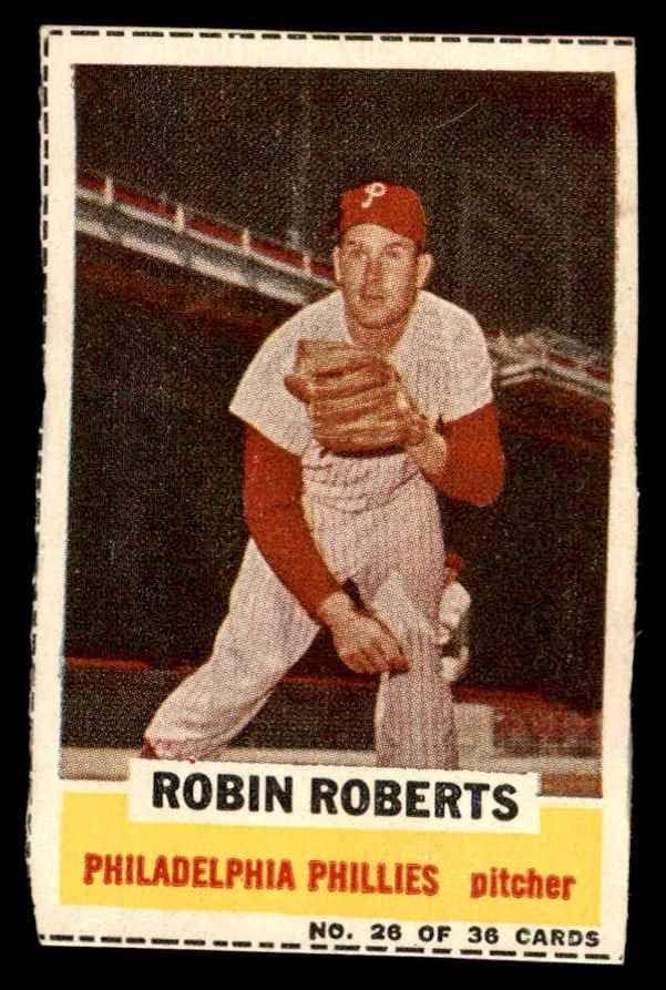 1960 Bazuka 26 Robin Roberts Philadelphia Phillies (Beyzbol Kartı) VG Phillies