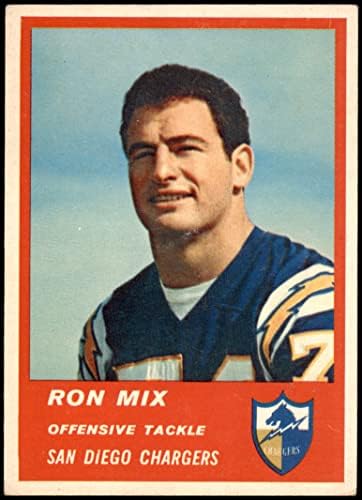 1963 Fleer 73 Ron Mix San Diego Şarj Cihazları (Futbol Kartı) ESKİ + Şarj Cihazları USC