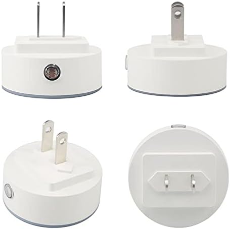 2 Paket Plug-in Gece Lambası LED Gece Lambası Soyut Futbol Desen Siyah Beyaz Alacakaranlıktan Şafağa Sensörü Çocuk