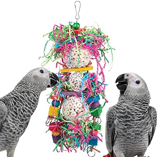WeıLaıKeQı Parçalama Oyuncak Kuş çiğneme oyuncağı Eğitim Ahşap Bloklar Asılı Salıncak Papağan Oyuncak Kafes Bite Oyuncak
