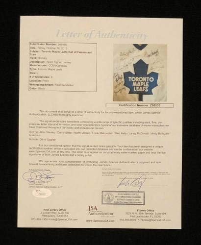 Toronto Maple Leafs Efsaneleri Tarafından İmzalanmış 9 CCM Jersey NWOT Boyutu Büyük JSA LOA COA İmzalı NHL Formaları