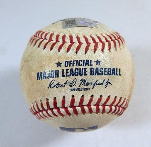 2019 Milwaukee Brewers Pi Pirates Oyunu Kullanılmış Beyaz Beyzbol Musgrove Grandal Faul Oyunu Kullanılmış Beyzbol