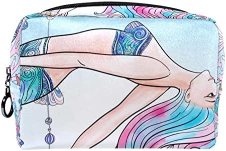 Kadınlar için kozmetik Çantaları, Çanta Çantalar Makyaj Organizatör Depolama Makyaj Çantası Kızlar, Mermaid Pembe