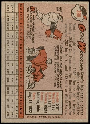 1958 Topps 398 Gene Woodling Baltimore Orioles (Beyzbol Kartı) ESKİ / MT Orioles