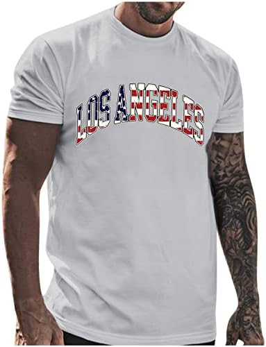 XXBR Vatansever kısa kollu erkek t-shirtü Amerikan Bağımsızlık Günü En Crewneck Yıldızlar ve Çizgiler Bayrak Fanilalar