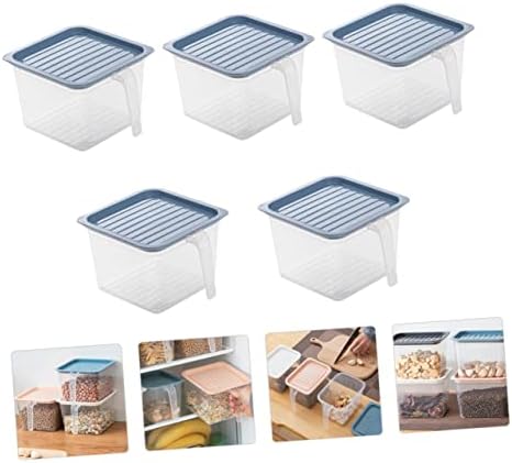 DOITOOL 5 adet Kutu Buzdolabı Sebzelik Sebze Kapları Buzdolabı Dondurucu eşya kutuları Buzdolabı eşya kutuları Gıda