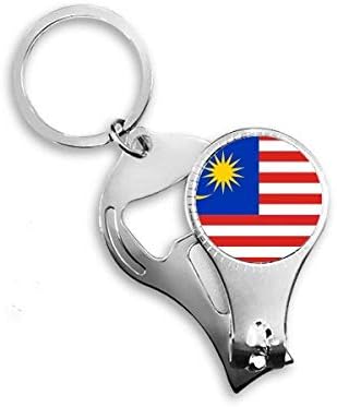 Malezya Ulusal bayrak Asya ülke tırnak makası yüzük Anahtarlık şişe açacağı Clipper