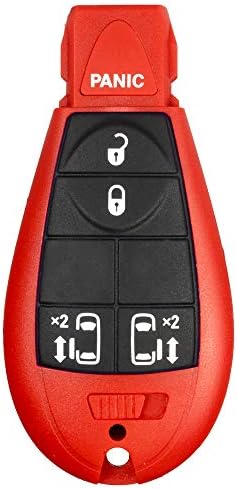 1 Yeni Kırmızı Anahtarsız Giriş 5 Düğmeler Uzaktan Başlangıç Araba Anahtarı Fob M3N5WY783X, IYZ-C01C Dodge Grand Caravan