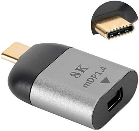 ASHATA Tip C Erkek Mini DP Adaptör Konnektörü, Taşınabilir USB C DisplayPort 4K 60HZ Dönüştürücü, Windows için, Android