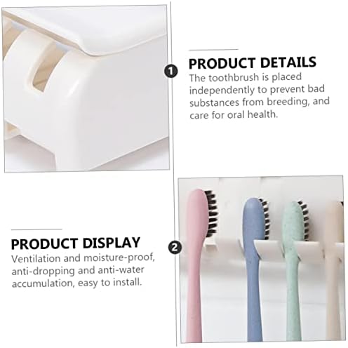 Healeved 1 adet Diş Fırçası Saklama Kutusu Raf Tutucular Depolama için Raflar Duvara Monte Tuvalet Standı Diş Fırçası