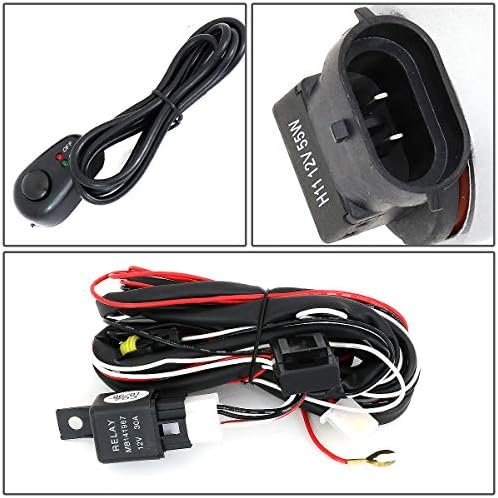 Çift Projektör Ön Sürüş Sis Lambası / Lambalar w / Çerçeve Kapak + Anahtarı ile Uyumlu 14-15 Chevy Camaro LS / LT