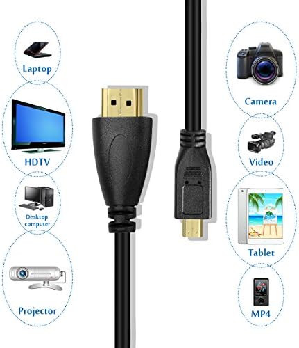 UCEC Mikro HDMI HDMI Kablosu, 4k Sarmal HDMI Mikro HDMI Kablosu Atomos Ninja Yıldız Kaydedici Kamera 11.81/30cm
