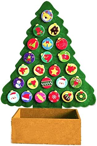 DIY Geri Sayım Ağacı Noel Seti Takvim Noel Çocuklar İçin Süsler İle Dekorasyon ve Asılı Noel Süs Seti Kırılmaz