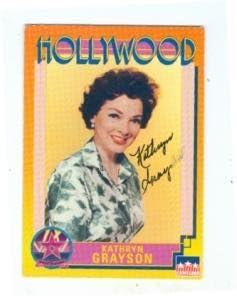Kathryn Grayson imzalı ticaret kartı (Aktris Showboat Kiss Me Kate) 1991 Hollywood Şöhret Kaldırımı 191-TV Ticaret
