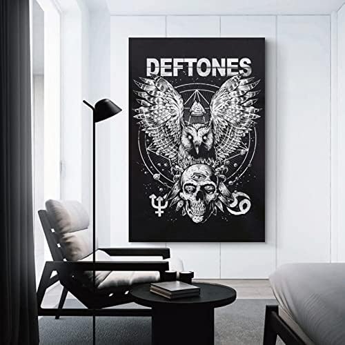 XIAoma Deftones Posteri Rock Grubu Vintage sanat Kapak Posteri Dekoratif Boyama Tuval Duvar Posterleri Ve sanat resmi
