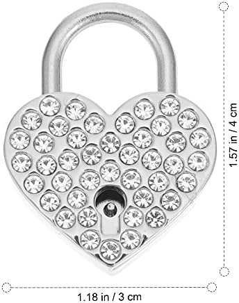 KESYOO Asma Kilitler Seti Narin Çift İsteyen Kilit Güzel Aşk Kalp şeklinde Kilit İsteyen Kilit Anahtarlı 1