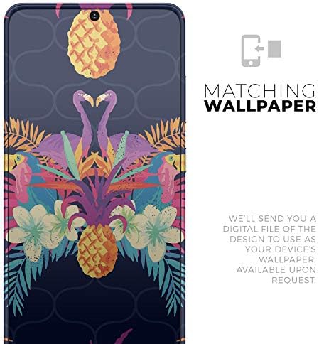 Tasarım Skinz Tropikal Neon Yaz Yansıtıcı Koruyucu Vinil Çıkartması Wrap Cilt Kapak ile Uyumlu Samsung Galaxy S20