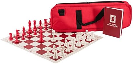 Satranç Oyuncusunun Renk Kombinasyonu-Tek Ağırlıklı Satranç Takımı-kırmızı