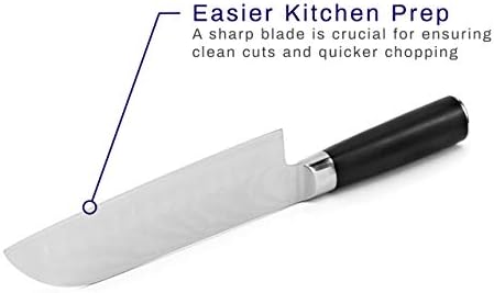 Tugay Mutfak Santoku şef bıçağı, 7 İnç - Japon Esintili Mutfak bıçağı / Üstün Denge ve Kavrama / Çok Amaçlı Doğrama,