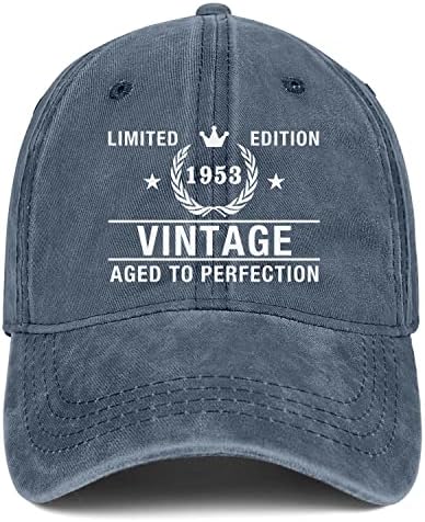 70th Doğum Günü Hediyeleri Erkekler Kadınlar için Şapkalar 1953 Vintage 70 Yaşındaki İşlemeli beyzbol şapkası