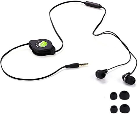 Premium Ses Geri Çekilebilir Kulaklık Kulaklık Çift Kulaklık Mikrofon için Net10, Düz Konuşma, Tracfone Samsung Galaxy