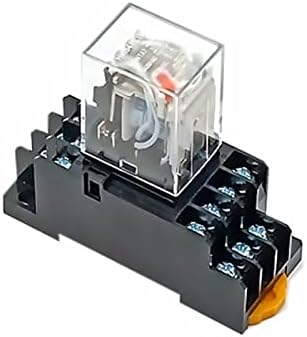 CRFYJ 5 Takım Röle Soket Tabanı ile Bobin Genel DPDT Mikro Mini Elektromanyetik Röle Anahtarı LED AC 110/220V DC 12/24V