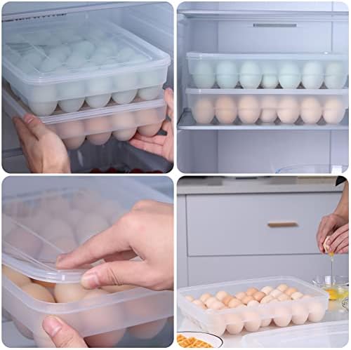 Buzdolabı İçin Yumurta Tutucu, Yumurta Saklama Kabı Kartonları Plastik Buzdolabı Organizatör Kutuları,Mutfak Dondurucu