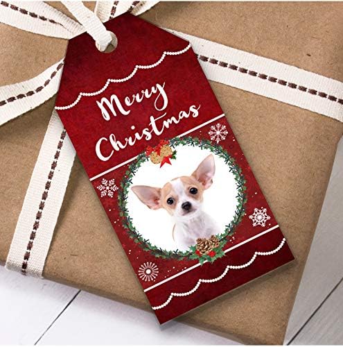 Chihuahua Köpek Noel Hediyesi Etiketleri (Mevcut İyilik Etiketleri)